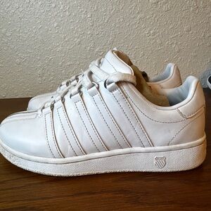 White K-Swiss Women's Sneakers Shoes Leather Pickleball